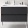 Meuble de salle de bains 2 tiroirs SPIRIT 1000 anthracite mat - SALGAR 103468