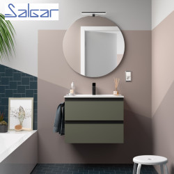 Meuble de salle de bains 2 tiroirs SPIRIT 700 GREEN FOREST - SALGAR 103471