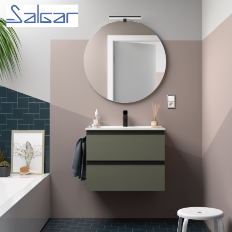 Meuble de salle de bains 2 tiroirs SPIRIT 700 GREEN FOREST - SALGAR 103471