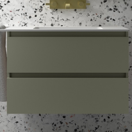 Meuble de salle de bains 2 tiroirs SPIRIT 800 GREEN FOREST - SALGAR 103472