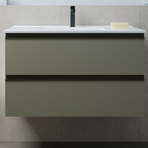 Meuble de salle de bains 2 tiroirs SPIRIT 900 GREEN FOREST - SALGAR 103473