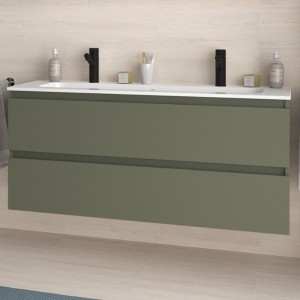 Meuble de salle de bains 2 tiroirs SPIRIT 1200 GREEN FOREST - SALGAR 103475