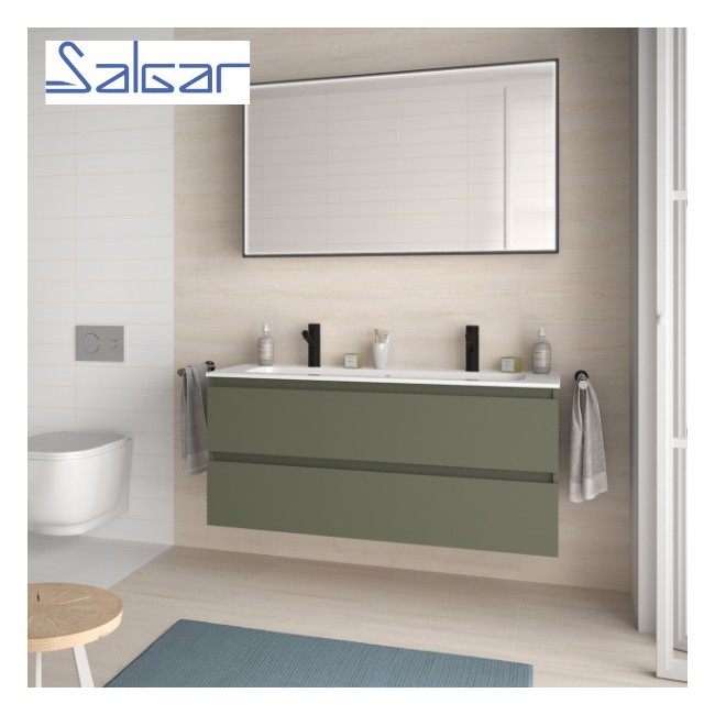 Meuble de salle de bains 2 tiroirs SPIRIT 1200 GREEN FOREST - SALGAR 103475