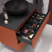 Meuble de salle de bains 2 tiroirs SPIRIT 1000 TERRACOTA - SALGAR 103480