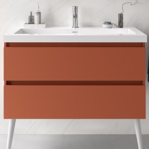 Meuble de salle de bains 2 tiroirs SPIRIT 1000 TERRACOTA - SALGAR 103480