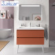 Meuble de salle de bains 2 tiroirs SPIRIT 1000 TERRACOTA - SALGAR 103480