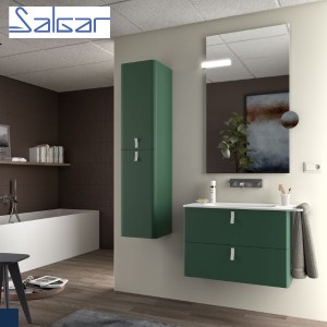 Meuble de salle de bains 2 tiroirs UNIIQ 800 Royal Green - SALGAR 96641