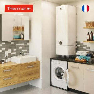 Habillage bas blanc Malicio compatible capacités 40L, 65L et 80L - Thermor 354648