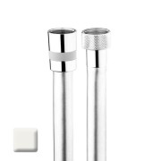 Ensemble encastré avec support orientable, douchette et flexible FLAT-ONE Blanc mat - BOSSINI C13011C045