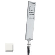 Ensemble encastré avec support orientable, douchette et flexible FLAT-ONE Blanc mat - BOSSINI C13011C045