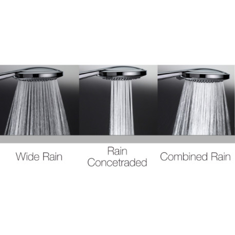 Douchette ronde 3 jets MIXA Blanc - Bossini B01169013