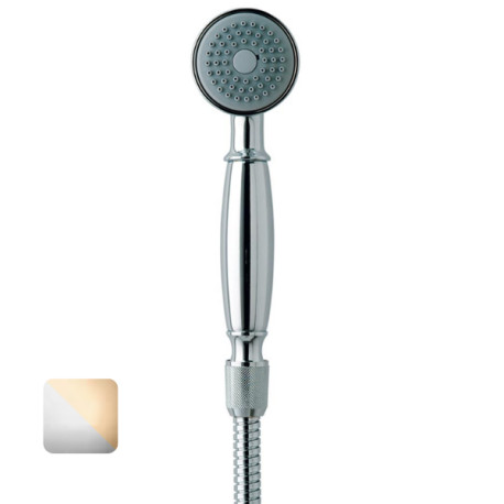 Douchette monojet Ø 55 RETRÒ-GOM chromé or - Bossini B01510130