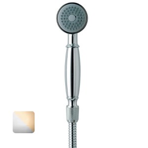 Douchette monojet Ø 55 RETRÒ-GOM chromé or - Bossini B01510130