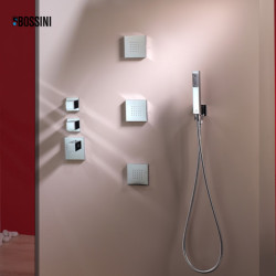 Douchette laiton jet de pluie CUBE chromé - Bossini B00255030