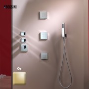 Douchette laiton jet de pluie CUBE or - Bossini B00255021