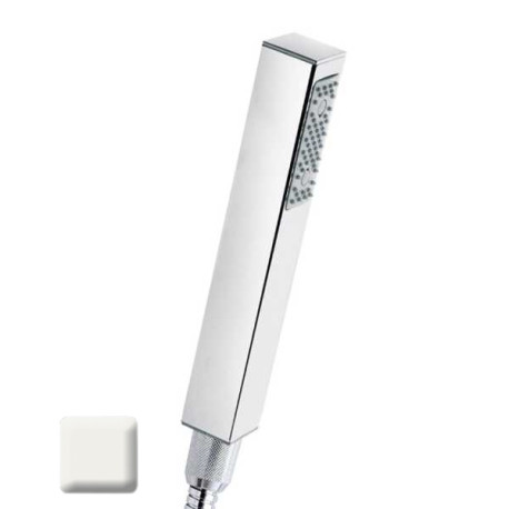 Douchette laiton jet de pluie CUBE blanc mat - Bossini B00255045