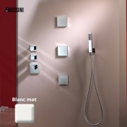 Douchette laiton jet de pluie CUBE blanc mat - Bossini B00255045
