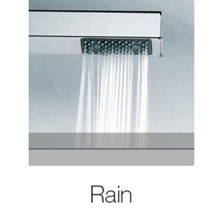 Douchette laiton jet de pluie CUBE nickel satiné - Bossini B00255094