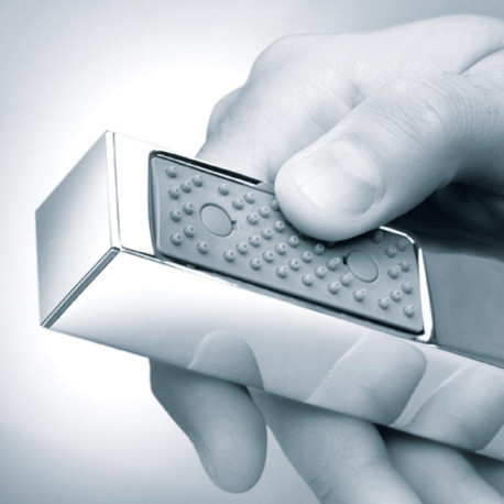 Douchette laiton jet de pluie CUBE nickel satiné - Bossini B00255094