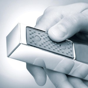 Douchette laiton jet de pluie CUBE nickel satiné - Bossini B00255094