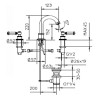 Kit robinet mélangeur avec bec orientable et bonde or LIBERTY LINE - BOSSINI Z001302021