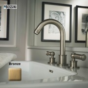 Kit robinet mélangeur avec bec orientable et bonde LIBERTY LINE bronze - BOSSINI Z001302094