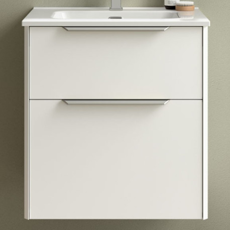 Ensemble salle de bains 2 tiroirs + Lavabo LUVA GANT 600 White satin - SALGAR 117751