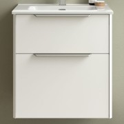 Ensemble salle de bains 2 tiroirs + Lavabo LUVA GANT 600 White satin - SALGAR 117751