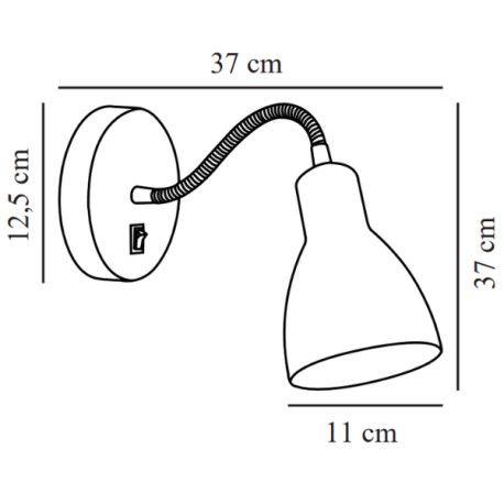 Applique murale E14 métal CYCLONE Flex Noir - NORDLUX 2512741003