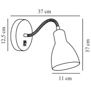 Applique murale E14 métal CYCLONE Flex Noir - NORDLUX 2512741003
