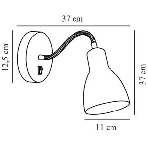 Applique murale E14 métal CYCLONE Flex Noir - NORDLUX 2512741003