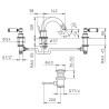 Mélangeur de bidet 3 trous avec bec mobile et vidage LIBERTY LINE bronze - BOSSINI Z001402022