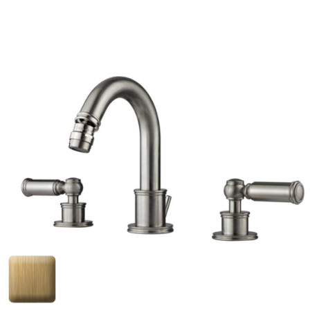 Mélangeur de bidet 3 trous avec bec mobile et vidage LIBERTY LINE bronze - BOSSINI Z001402022