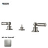 Ensemble mélangeur 3 pièces pour bidet avec vidage 1"1/4 LIBERTY LINE nickel satiné - BOSSINI Z001403094