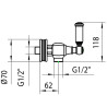 Mélangeur de douche mural 1/2" LIBERTY LINE nickel satiné - BOSSINI Z001101094