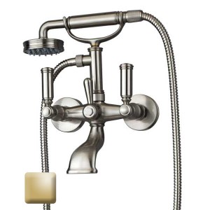 Mélangeur bain-douche avec inverseur, douchette et flexible LIBERTY LINE or - BOSSINI Z001103021