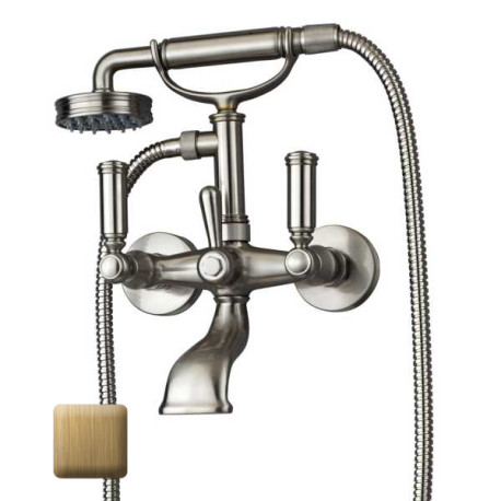 Mélangeur bain-douche avec inverseur, douchette et flexible LIBERTY LINE bronze - BOSSINI Z001103022