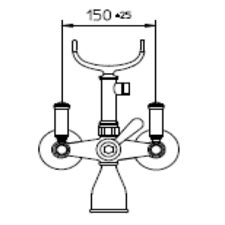 Mélangeur bain-douche avec inverseur, douchette, flexible LIBERTY LINE nickel satiné - BOSSINI Z001103094