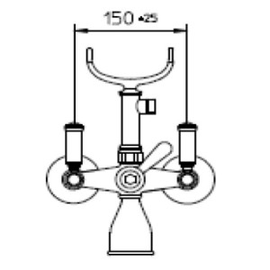 Mélangeur bain-douche avec inverseur, douchette, flexible LIBERTY LINE nickel satiné - BOSSINI Z001103094