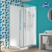 Cabine à porte pivotante receveur bas 100X80 Eden rectangulaire - KINEDO CA826