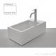 LAVE MAINS CERAMIQUE HOX MINI L 45 x P 25 x H 13 CM BLANC BRILLANT - CRISTINA ONDYNA WHX4509