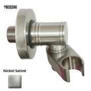 Sortie murale en laiton avec support douchette nickel satiné nickel satiné - BOSSINI C170000094
