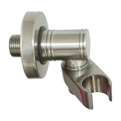 Ensemble sortie murale avec support orientable, flexible 150, douchette Liberty-Gom Nickel satiné - Bossini C17001C094