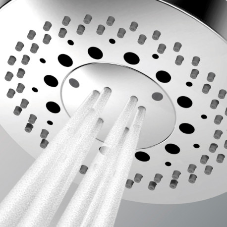 Ensemble sortie murale avec support orientable, flexible 150, douchette CLASSIC 3 jets Bronze - Bossini C17003C022