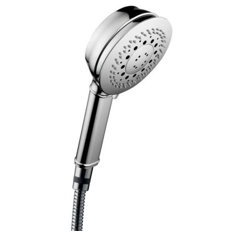 Ensemble sortie murale avec support orientable, flexible 150, douchette CLASSIC 3 jets Chromé - Bossini C17003C030