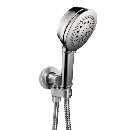 Ensemble sortie murale avec support orientable, flexible 150, douchette CLASSIC 3 jets Chromé - Bossini C17003C030