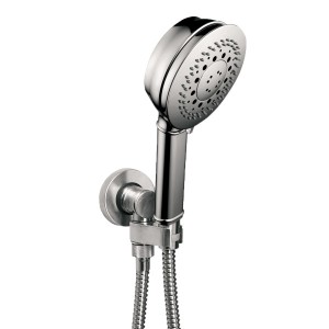 Ensemble sortie murale avec support orientable, flexible 150, douchette CLASSIC 3 jets Chromé - Bossini C17003C030