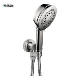 Ensemble sortie murale avec support orientable, flexible 150, douchette CLASSIC 3 jets Chromé - Bossini C17003C030