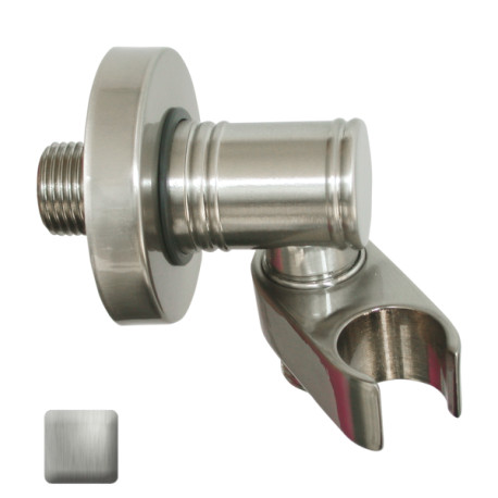 Ensemble sortie murale avec support orientable, flexible 150, douchette CLASSIC 3 jets  Nickel satiné - Bossini C17003C094