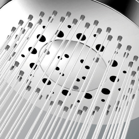 Ensemble sortie murale avec support orientable, flexible 150, douchette CLASSIC 3 jets  Nickel brillant - Bossini C17003C095